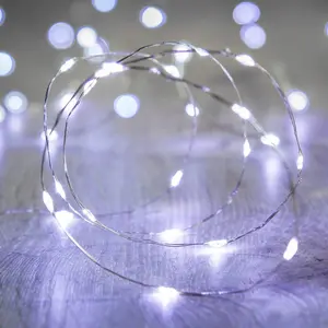10Ft/3M 30 LED Battery Operated Starry Fairy Lights String Lights for Party Home Wedding Festival Decoration, White