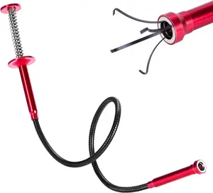 Bendable Flexible Magnetic Pickup Tool, 24'' Four Claw Grabber Tool, Accurate Pick Up In Narrow Space for Engine Bay/Home Sink/Drain/Earring/Keys/Metal Objects (Magnetic orientation)