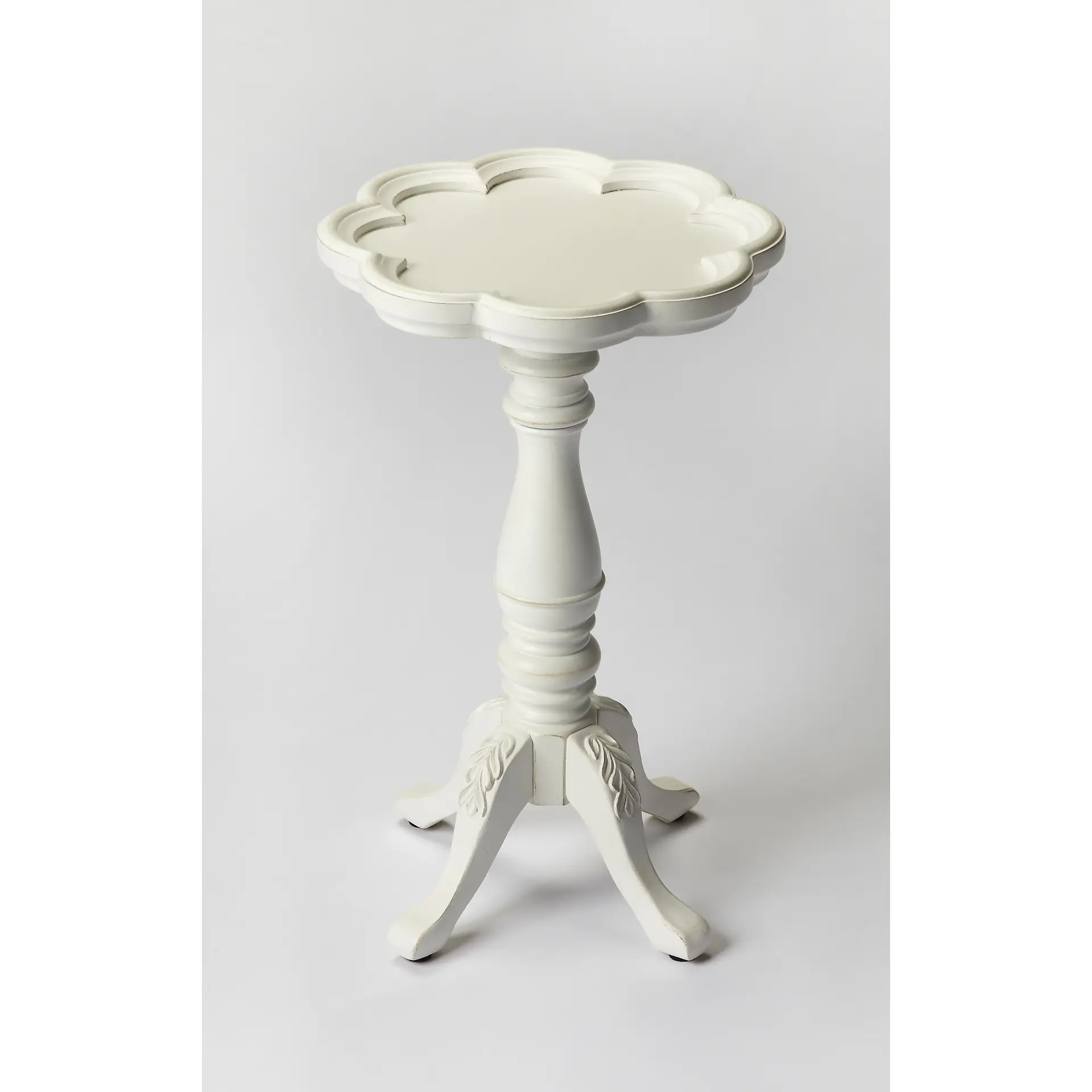 White Cottage Petal Top End Table