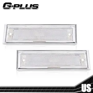 Fit For 81-91 Chevy GMC C/K Truck Front Signal Lights Side Marker Lamps Side Lights G-PLUS