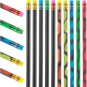 15 Pieces Color Changing Mood Pencil Bulk with Eraser 2B Wooden Heat Activated Fun Pencils Assorted Colors Thermochromic Pens Gifts for Prizes Birthday Gift Party Favors