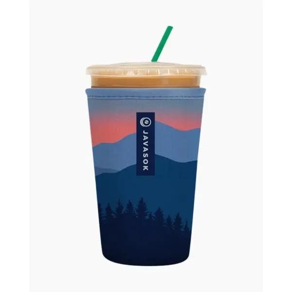 Sok-It 122316 22-28 oz Java Sok Ridge Paper Cup Sleeves, Blue - Medium