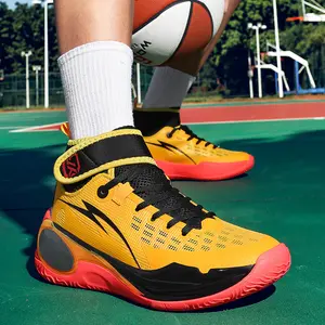 UYCEKK Men'S High-Top Basketball Shoes| All-Season, Breathable, Anti-Slip, Wear-Resistant, Court Competition, Sports Wear, Practical, Trendy, Fabric Upper & Rubber Sole