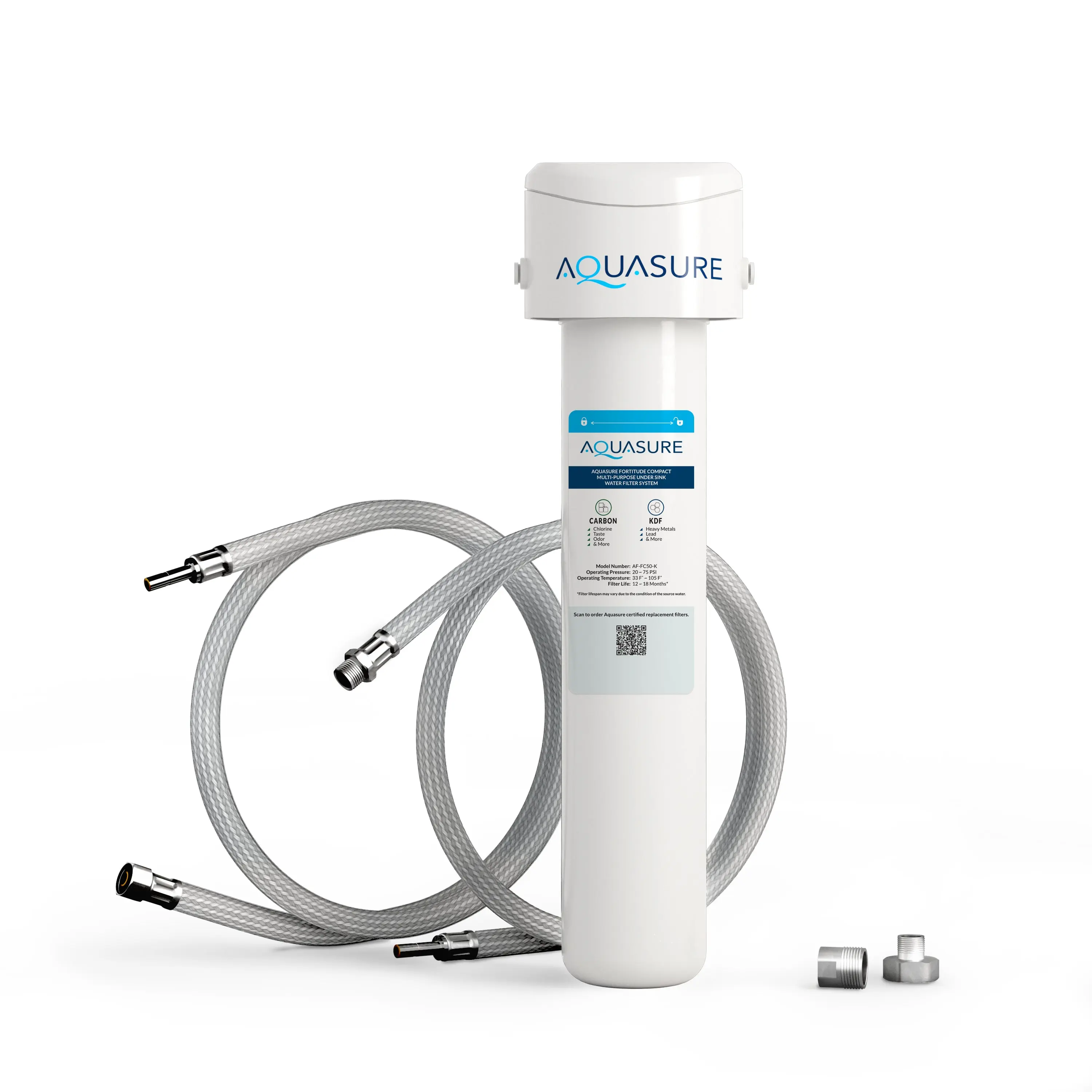 Fortitude Compact | Multi-Purpose Under Sink Water Filter System with Carbon/KDF Media
