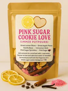Handcrafted 2oz Pink Sugar Cookie Love – Simmering Potpourri – Natural Home Fragrance Handcrafted 2oz Pink Sugar Cookie Love – Simmering Potpourri – Natural Home Fragrance