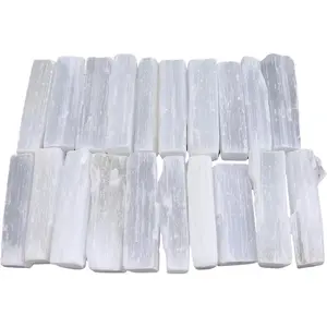 4 Selenite Crystal Wand | Variety Pack Selenite Sticks for Healing | Reiki & Metaphysical Energy Drawing | Wicca Altar Crystals Stick Healing Reiki Home Witchcraft Supplies - Pack of 20