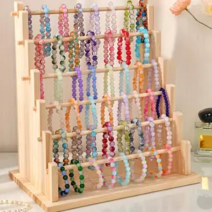 Wooden Jewelry Display Stand, Bracelet & Pendant Display Stand, Jewelry Keychain Holder, Bracelet Display Stand for Sales, Display Rack for Accessories