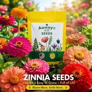 Zinnia Seeds Pack for 2026 – 1000 Non GMO Flower Seeds | Vibrant Zinnia Elegans for Pollinator Gardens, Borders & Containers | Easy-to-Grow Outdoor Blooms, Zinnia Seed Mix