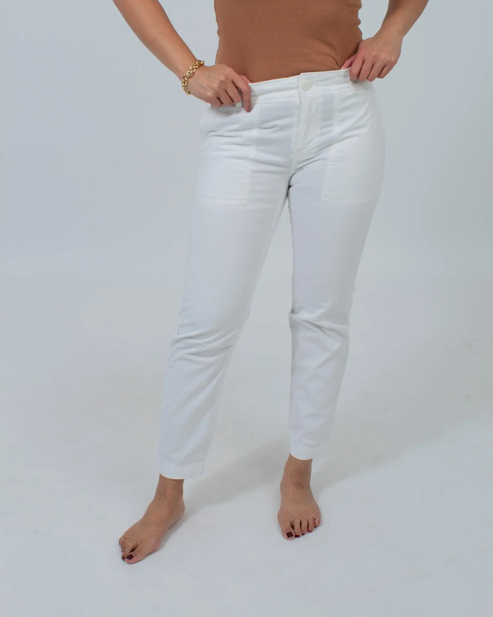 White Cargo Pants