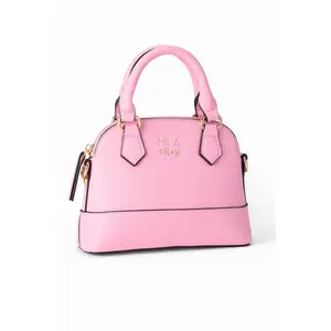 Bubblegum Pink Crossbody Purse for Girls – High-Quality Vegan Leather Bag with Removable Shoulder Strap – Cute Gift for Toddlers & Kids Party & Daily Use