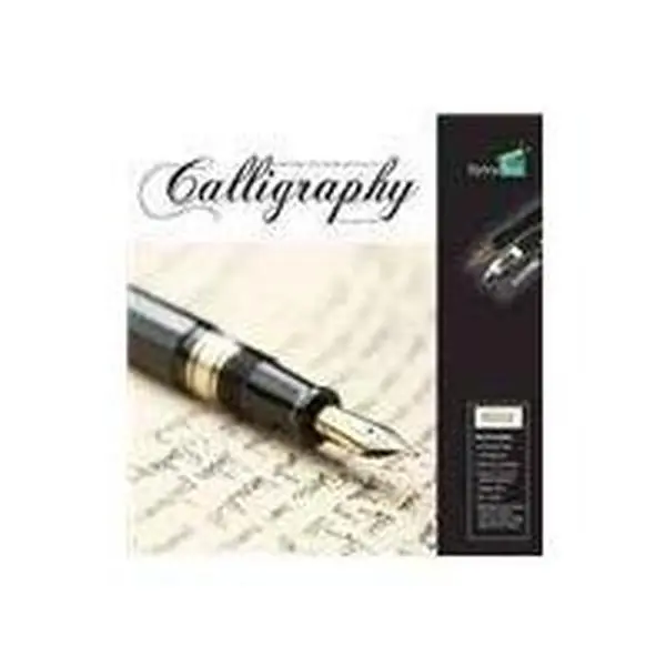 Used Calligraphy Kit - "Calligraphy: The Easy Way" by Diane Iannuzziello, 1 Instruction Book, 64-Page Soft Cover English Text History Learning Guide with Brush, Pad, Stylus, Chancery Practice, Ink Cartridges, Bottle Tags