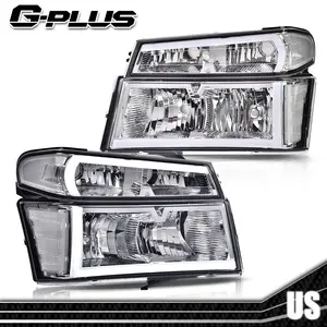 4Pcs Headlights Assembly Fit For 04-2012 GMC Canyon/Chevy Colorado Bumper Lights