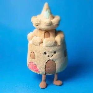 Jellycat Amuseables Sandcastle Plush with Jellycat Bag - Cute Soft Beach Castle Stuffed Toy, Kids Summer Birthday Gift, Nursery Decor