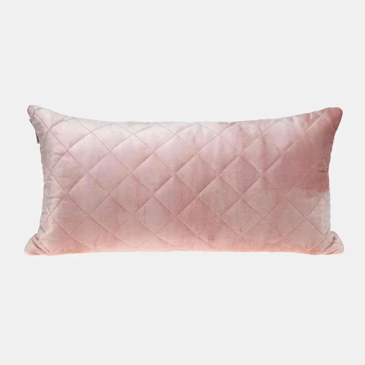 Blush Pink Rectangle Indoor Throw Pillow - Parkland Line PILL21367P, 4 in 360 Stand, Soft-Touch 50% Viscose Cotton Blend, Diamond Stitch, Woven Finish, Natural Transitional Style, Dry Clean Only, Home Decor, 4 Inches