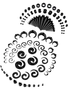 Ear Stretching Kit, Including Acrylic Taper and Plug, Body Piercing Jewelry Set, Fashion Accessories for Women & Men