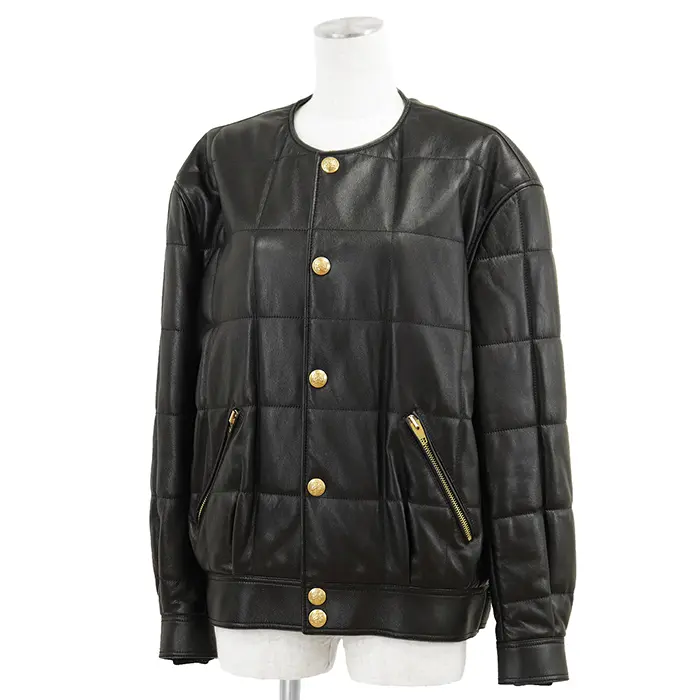 Pre-owned Celine Lambskin Small Leather Goods Quilted Jacket