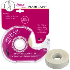 Braza Flash Tape - Double Sided Clear Adhesive Clothing, Fabric and Body Tape Fashion Womenswear