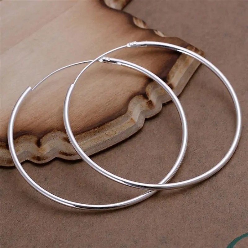 925 Sterling Silver Hoop Earrings for Women • Lightweight Hypoallergenic Sleepers • Classic Everyday Jewelry Gift