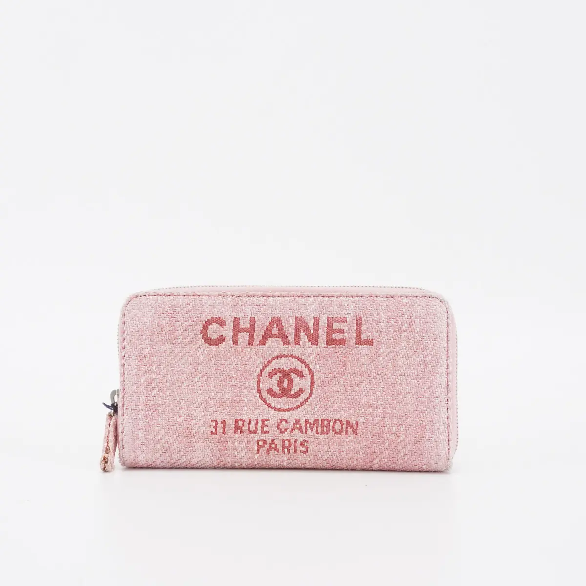 Pre-owned CHANEL Canvas Clutches & Wristlets 31 Rue Cambon Pink Wallet BGP204251