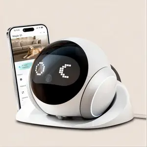 AEZ Robot Camera 1080P HD Lens Pet Camera Indoor Movable with Auto-Recharge, 2-Way Audio,Blinky Bot with Night Vision,Distance Bot Smart App Control for Cats/Dogs/Baby/Elderly (SD/Cloud Storage)