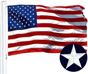 High Quality American Flag  All Weather Nylon, Stitched Stripes, Brass Grommets  Built to Last! Star Premium Material Patriotic Long Lasting Fade Resistant Banners Gift