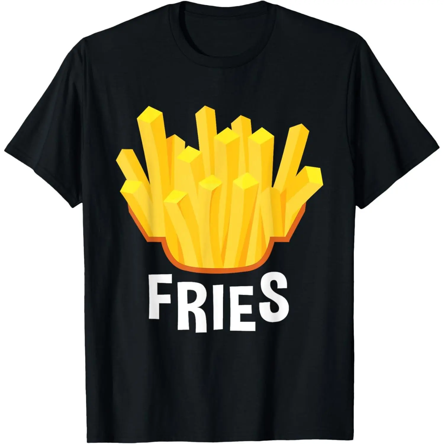 Fries Cotton T-shirt for Fast Food Workers and Potato Lovers Featuring French Fries Snacks Design
