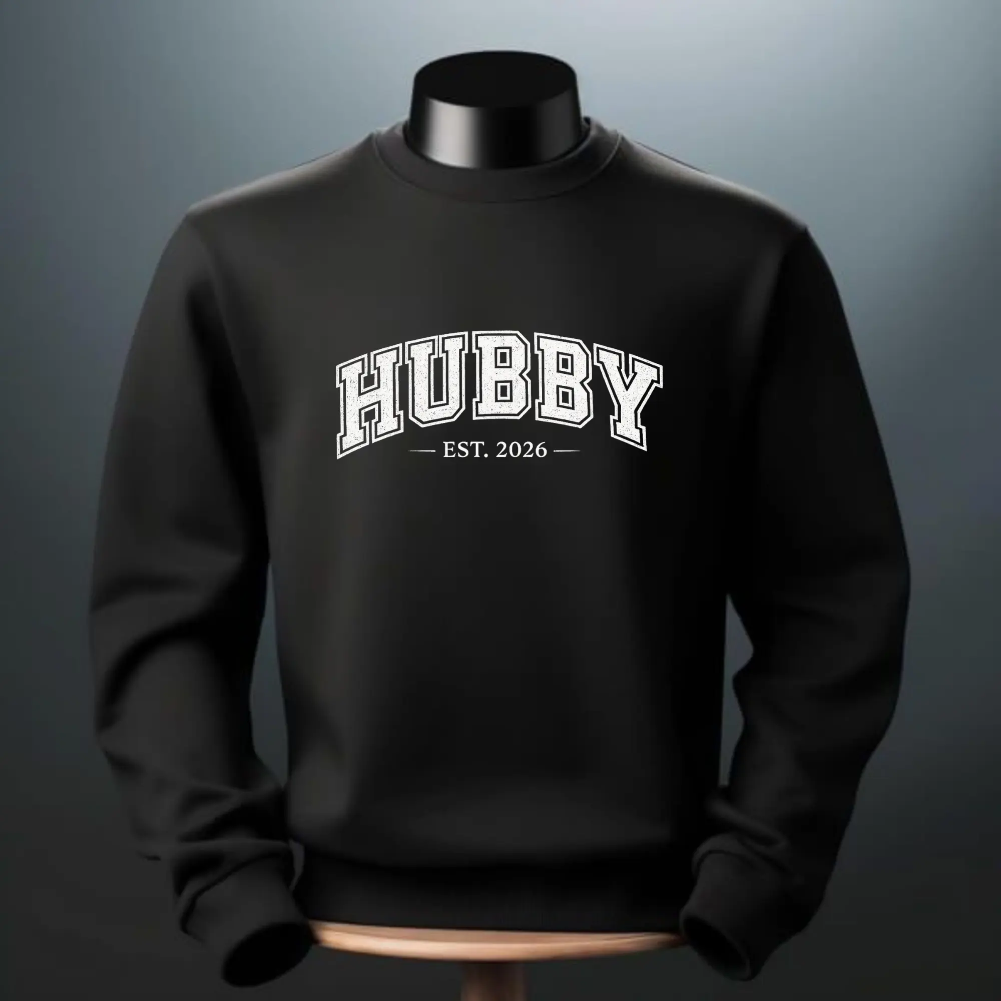 Personalized Embroidered Wifey and Hubby Est 2026 Sweatshirts | Custom Couple Matching Jumper | Embroidered Wedding Gift for Newlyweds | High Quality Gildan Soft Cotton Custom Sweater