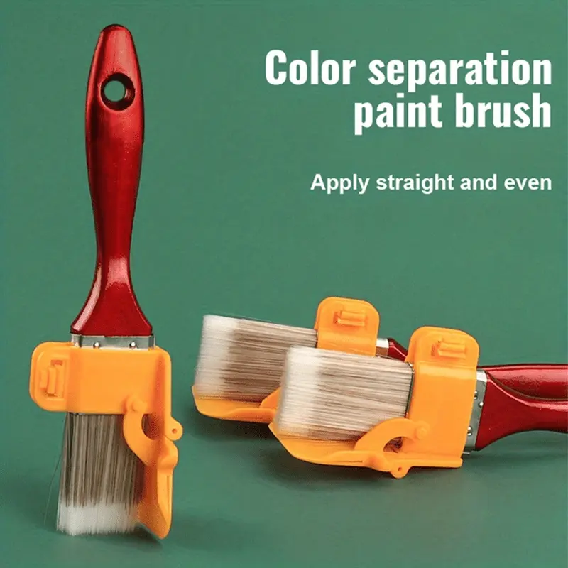 1pc Edging Master - Color Separation Paint Brush, Trim Paint Brush, Paint Edger Tool, Paint Brushes for Walls for Framing Walls Ceiling Edge Decoration - Portable, Durable, Lightweight, Tough, DIY Tool with Wooden Handle for Smooth Painting Experience