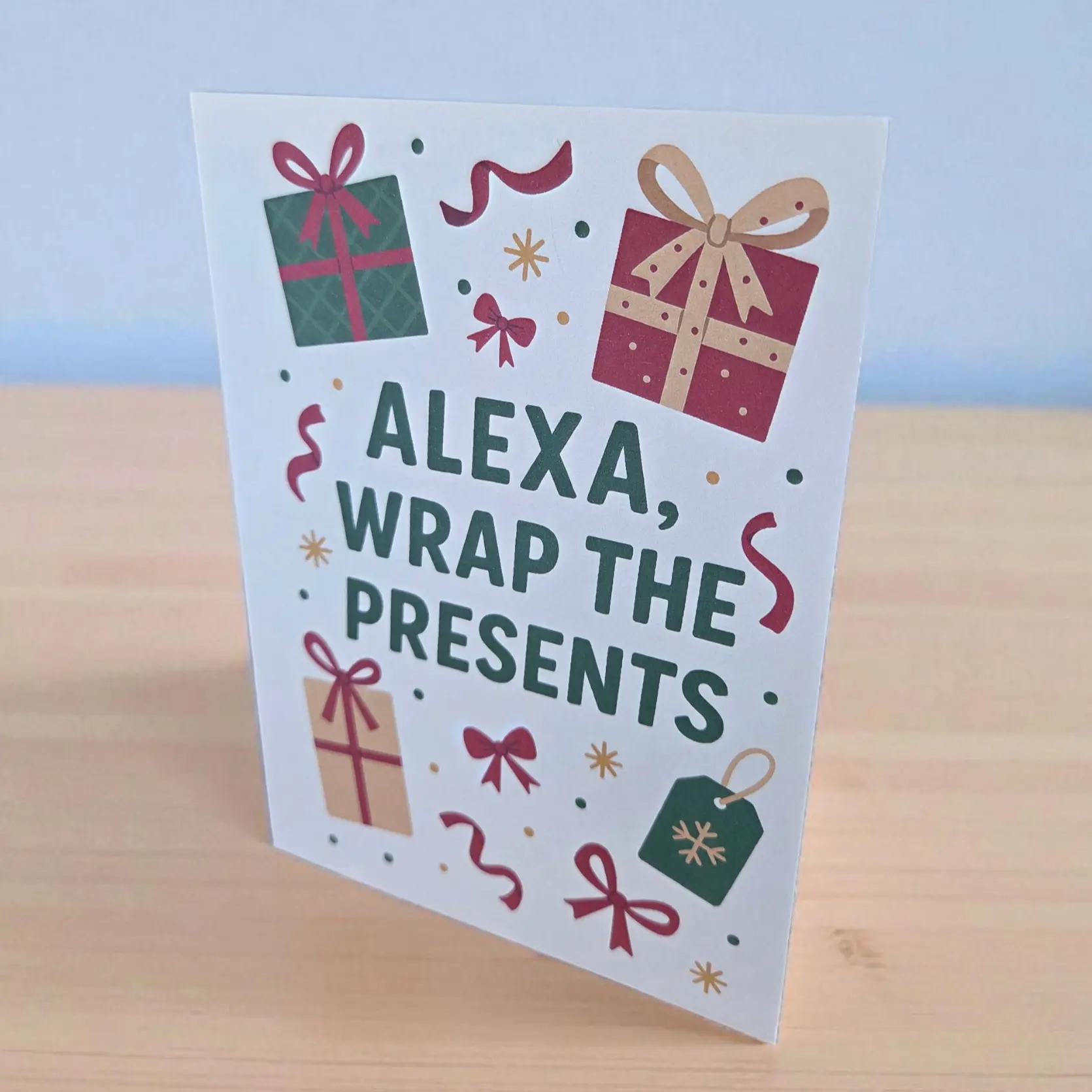 “Alexa, Wrap the Presents” Funny Christmas Card