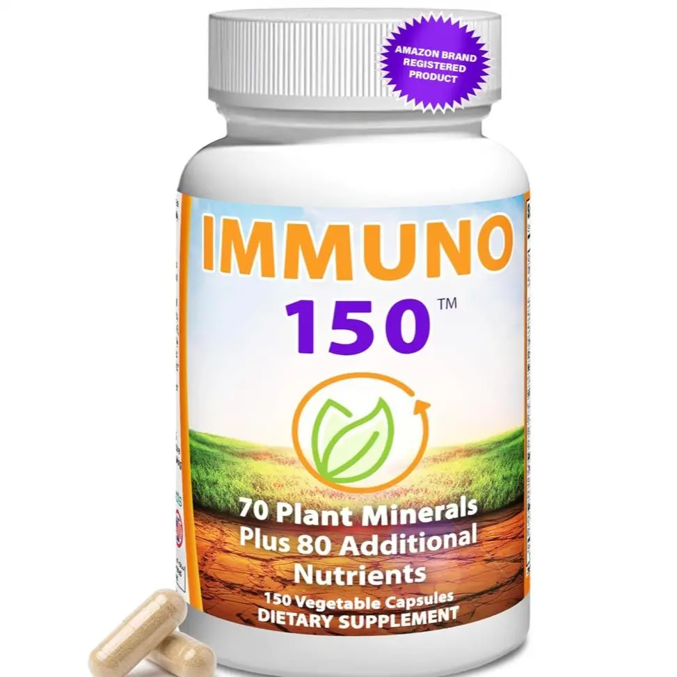 Immuno 150, Immune Support Supplement, 150 Vegetable Capsules | Packed with 70 Plant Minerals, 13 Essential Vitamins and 68 Additional Nutrients-- Immune Boost for All Age Groups