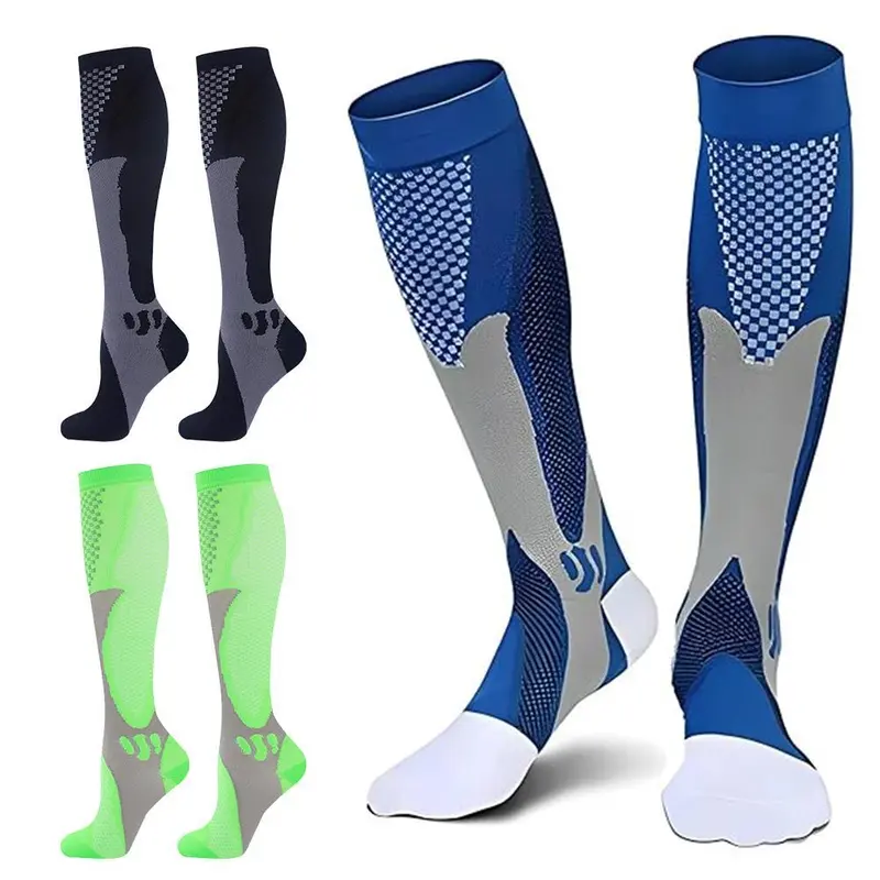 3 Pairs Compression Socks for Men & Women,20-30 mmHg Calf Support, Moisture Wicking Cushioned Athletic Plantar Fasciitis Relief-Perfect Gift for Joggers & Athletes