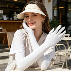 2PCS Sun Protection Arm Sleeves – Extended Length Arm Covers for Driving and Cycling: New Style Ice-Silk UV Protection Arm Sleeves for Women
