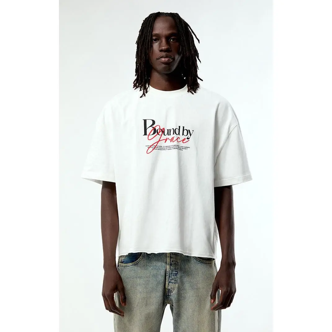 Pacsun Men's Bound By Grace Cropped Boxy T-Shirt