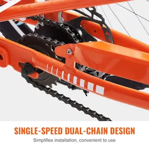 VEVOR Adult Tricycles Bike, 26 Inch Three-Wheeled Bicycles, 3 Wheel Bikes Trikes, Aluminum Alloy Cruiser Bike with Basket Adjustable Seat, Picnic Shopping Tricycles for Seniors, Women, Men (Orange)