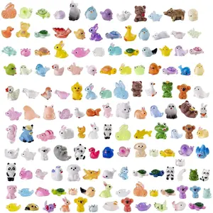 140 Pack Mini   Duck,Cow, Figurines Bulk for Miniature Dollhouse Decor Accessories Garden Aquarium Potted Ornament Party DIY Charms Office Classroom Activity to