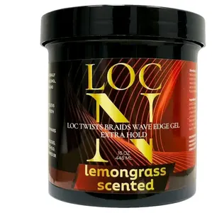 Loc N Twist Braid Edge Gel Extra Hold Lemongrass 16oz Haircare Gel