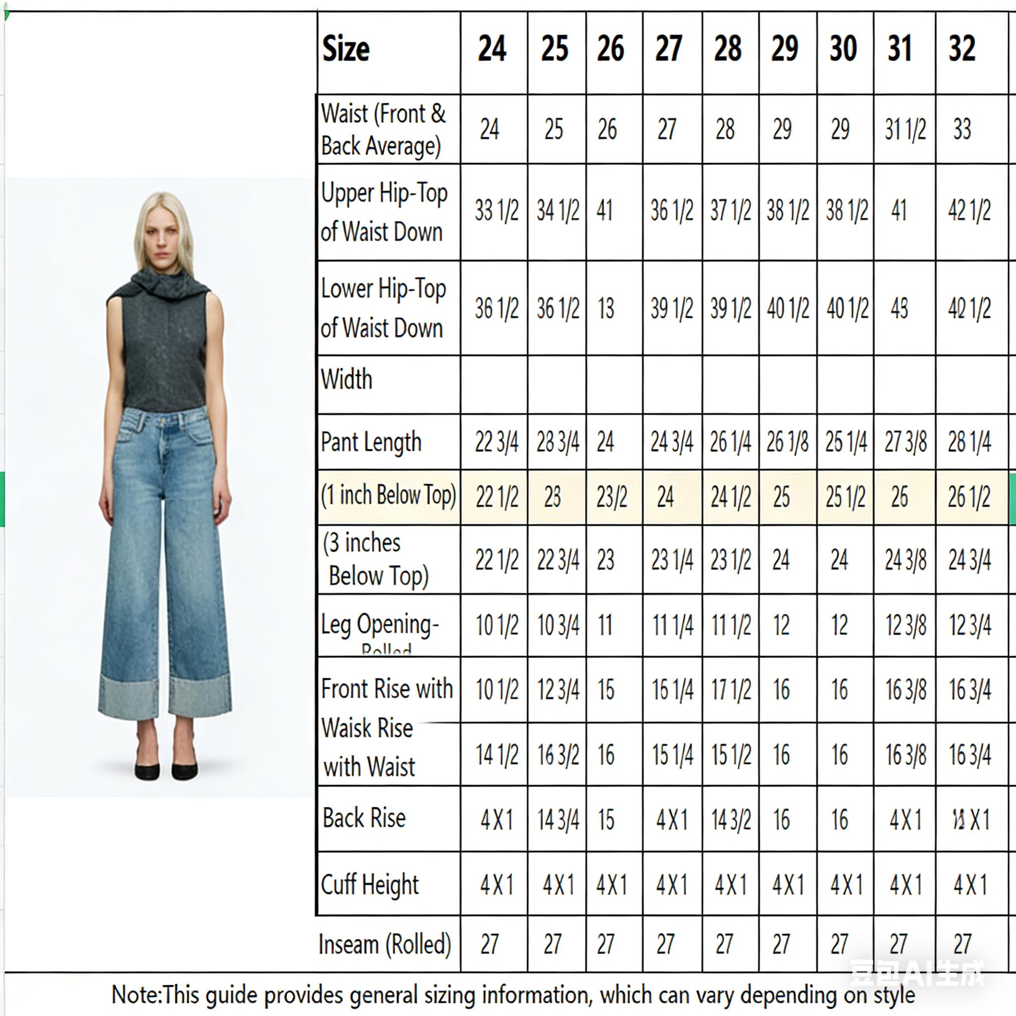 High Waisted Wide Leg Jeans for Women, Vintage Washed Denim with Cuffed Raw Hem, Casual Loose Streetwear