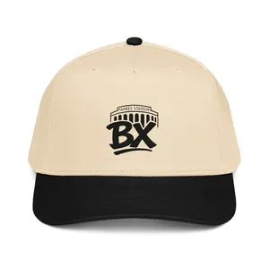 BX 5 Panel Hat Structured Front Panel Mid Profile Fit Adjustable Snap Closure Breathable Polyester Cotton Classic Visor