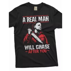 Men'S Scary Halloween Shirt Horror Movie Tee Serial Killer T-Shirt For Him Men