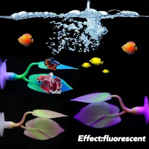 Aquarium Aquascape Ornaments Fighting Fish Resting Bed Silicone Aquatic Grass Double Layer Resting Leaf Decorating Fish Tanks