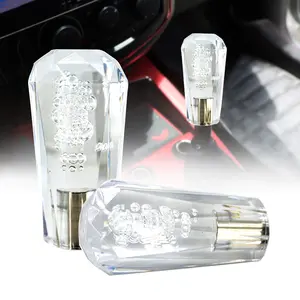 VIP 100mm Transparent Manual Clear Diamond Crystal Bubble Shift Knob Universal