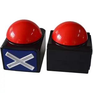 Game Answer Buzzer 2 Pcs, Game Buzzer Alarm Sound Play Button with Light Trivia Quiz Got Talent Buzzer Toys for Kids Adult