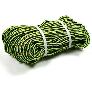 16 Strand Arborist Climbing Rope, UV Resistant and Weather Resistant Double Braided Boat Rope, 1/2" by 150', Black with Green