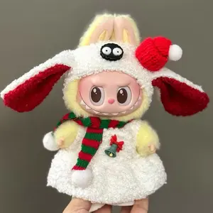 Premium Labubu Doll Fashion Set with Christmas Feature Sheep Costume for Holiday Decor Versatile Outfits and Accessories Perfect for Collectors and Doll Enthusiasts