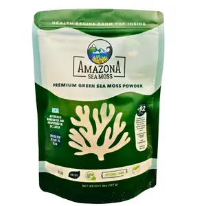 1 lbs Premium Green Sea Moss Powder, 100% Natural Irish Sea Moss Superfood, Rich in 92 Minerals, Vegan, Non-GMO, Gluten Free, Immune & Energy Support Supplement