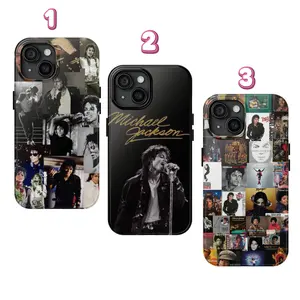 Michael Jackson Tough Phone Case with Iconic Glove Pose & Gold Signature - 2D Design Suitable for iPhone 17-11 Pro Max/Plus and Samsung Galaxy S23-25 - Impact Resistant Polycarbonate & TPU Lining - Protective Phone Cover