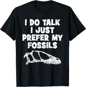 Deinonychus Head Fossil Skull Dinosaur Bones T-Shirt - 60B0C9Q6CPF5