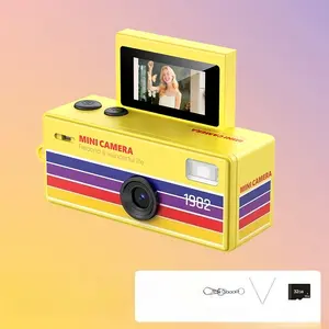 Mini Portable Thumb Camera, Retro Vibe. Flip Screen Included, Comes with 32G Card. Takes Photos and Videos. Compact Enough To Fit in Your Pocket.
