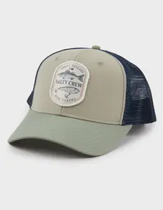 SALTY CREW  Mens Baited Trucker Hat, Green Combo
