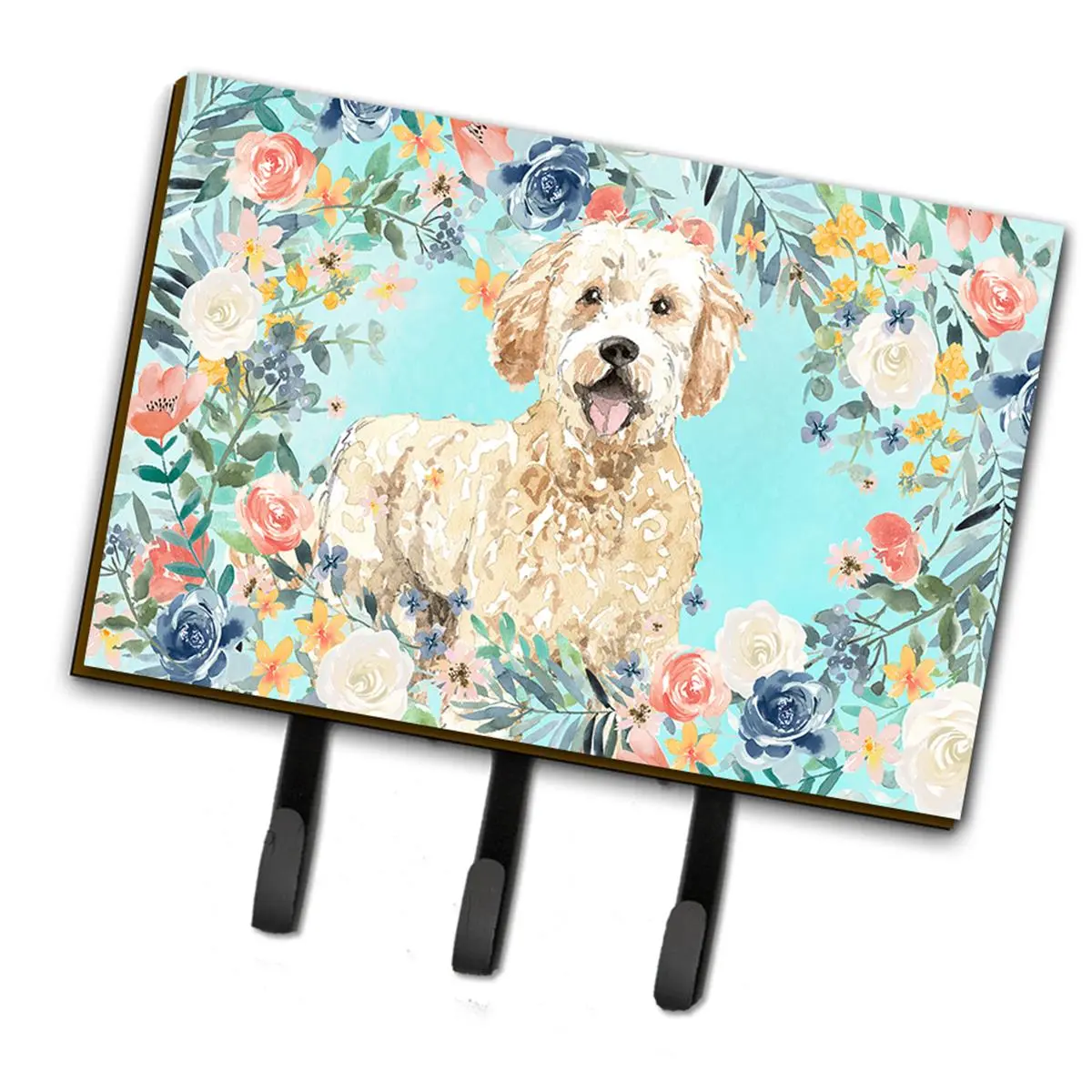 Metal Goldendoodle Hanger Hook, Home Decor Wall Mounted Holder for Leashes or Keys